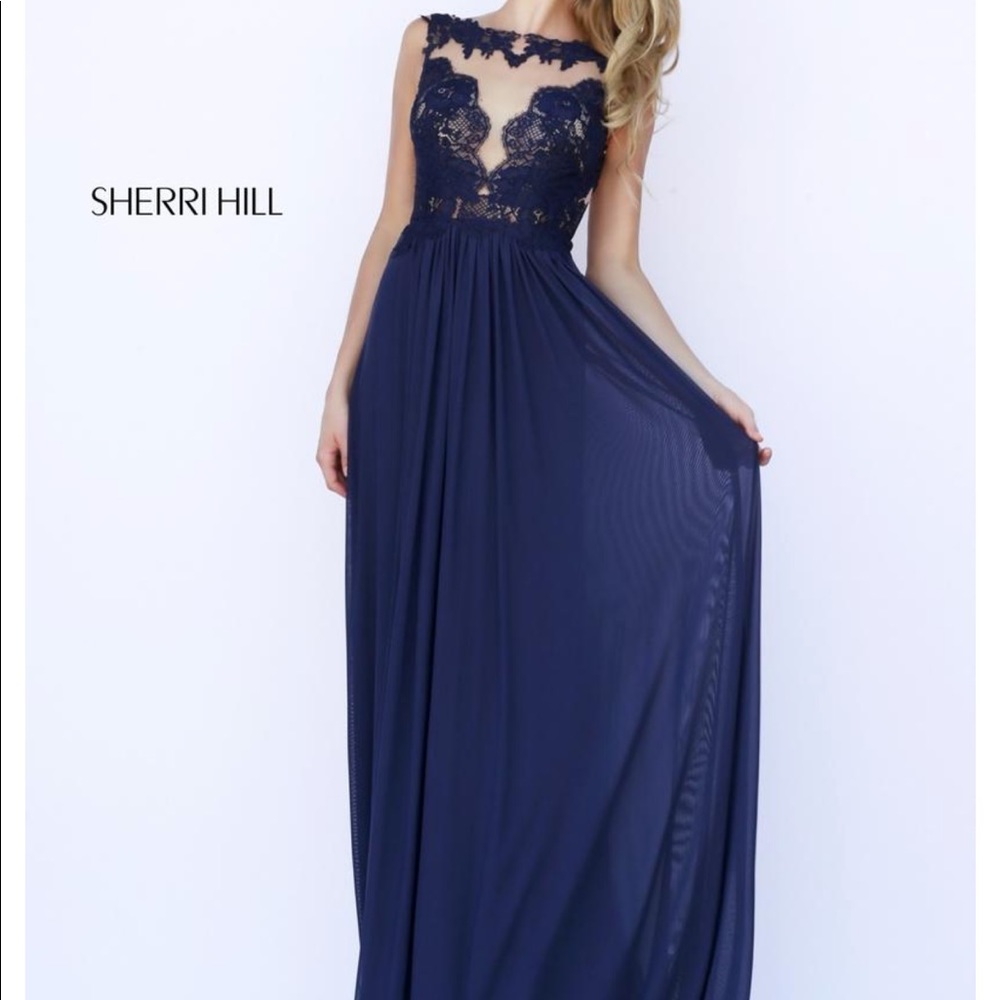 Navy blue prom dress